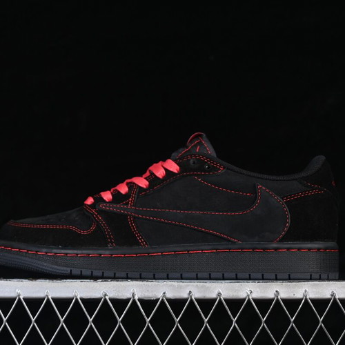 Air Jordan 1 Low new men's sneakers black and red