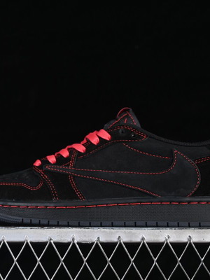 Air Jordan 1 Low new men's sneakers black and red