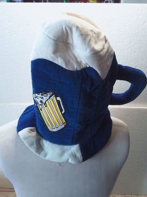 Carnival plush beer hat used