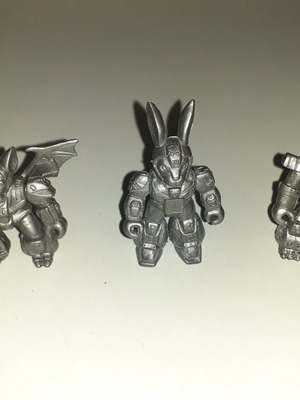 Teratomachoi Hasbro figures used, set of three with missing parts