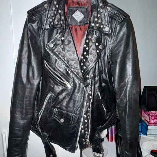 Ventiuno Skins leather biker jacket size 3