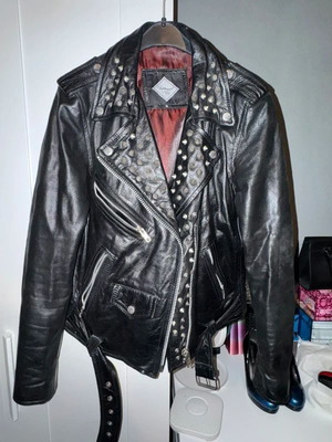 Ventiuno Skins leather biker jacket size 3
