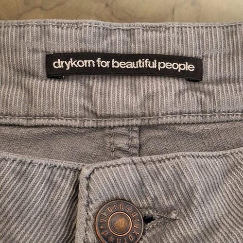 Drykorn pants used, corduroy light gray, size M-L