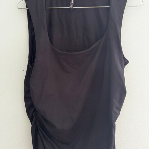 Black blouse with nice neckline, size XL XXL