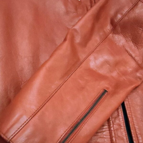 Replay leather jacket used, size XL, orange