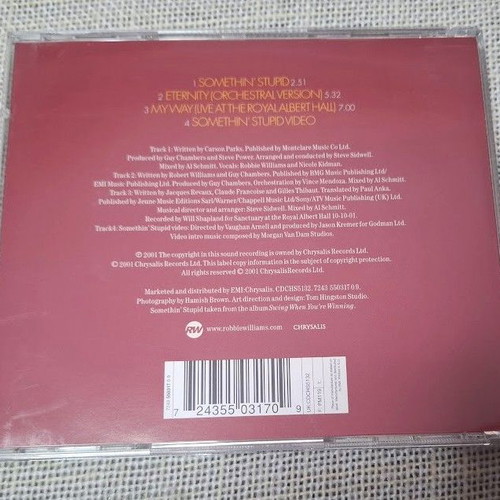 Robbie Williams And Nicole Kidman Somethin' Stupid CD σαν καινούργιο, pop