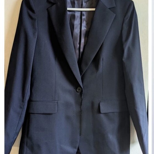 Zara navy blue blazer, size S, 45% wool