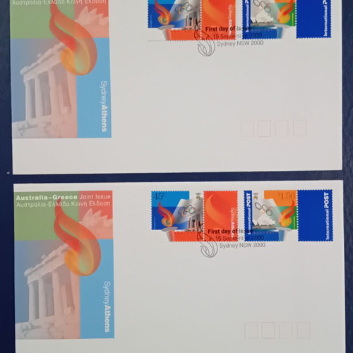 2000 FDC Official First Day Covers Sydney Athens Olympics new