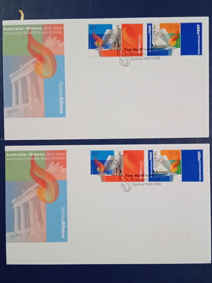 2000 FDC Official First Day Covers Sydney Athens Olympics new