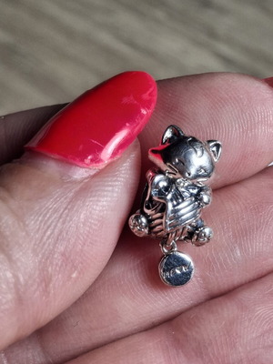 Pandora charm cat silver