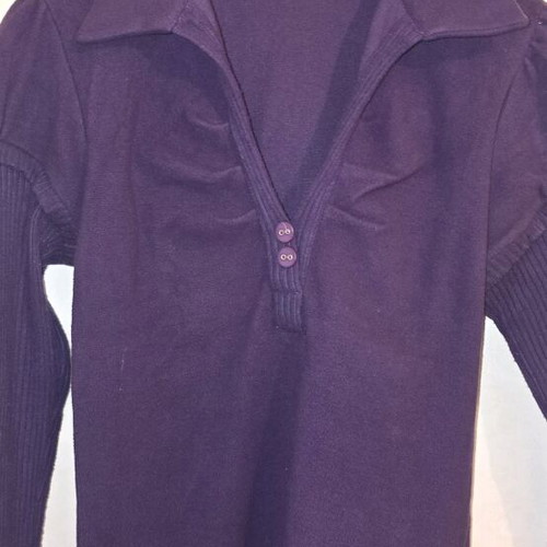 Vergi blouse purple suede like new, size S