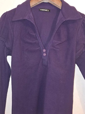 Vergi blouse purple suede like new, size S