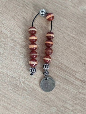 Worry beads monoloi from natural banded agate, new