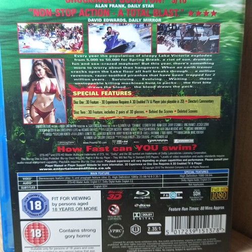 Piranha 3D Blu-Ray with English subtitles like new