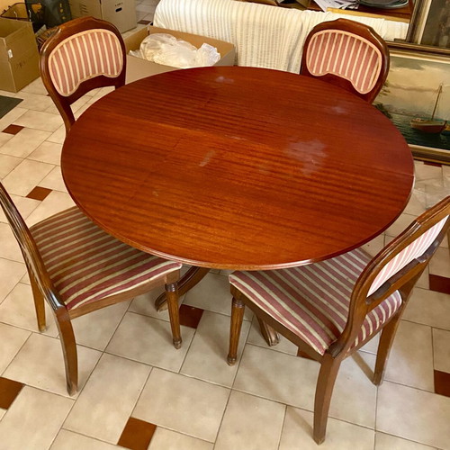 Classic Dining Set Rotonda and 4 Chairs used