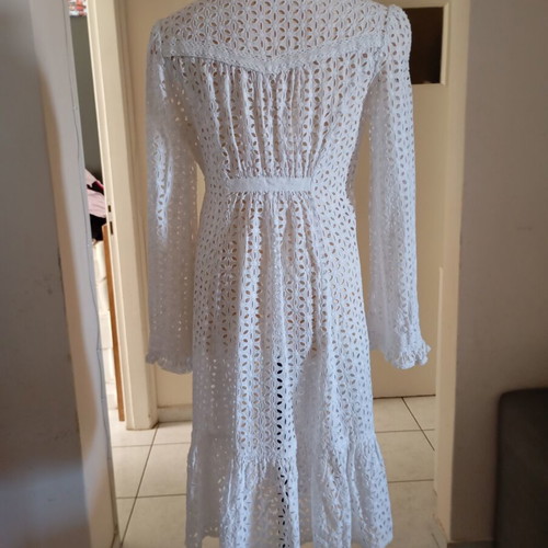 Anna Sui cotton dress size S new, white