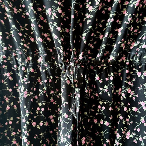 Floral dress like new, black and pink, medium-large size