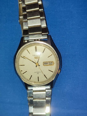 Seiko αυτόματο ρολόι μεταχειρισμένο, χρυσαφί και ασημί