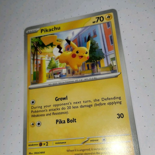 Pikachu card like new