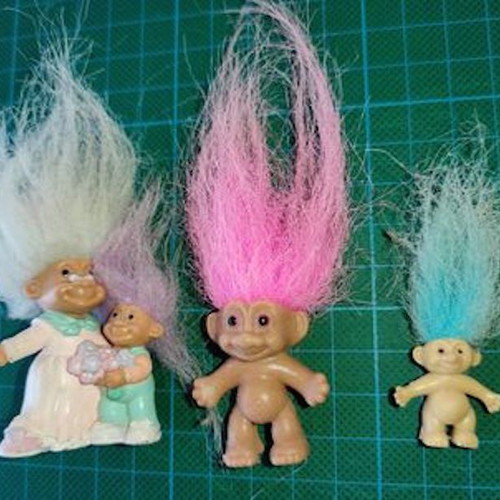 Troll dolls used, pack of 4