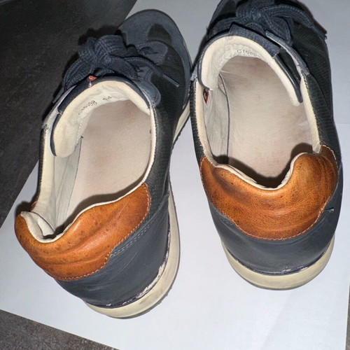 Boss shoes used dark blue suede size 44