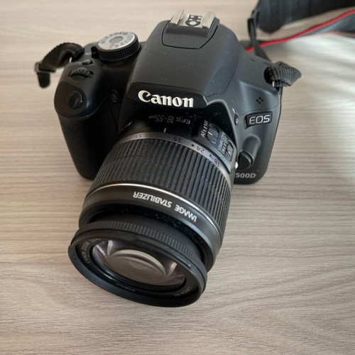 Canon EOS 500D DSLR camera with 18-55mm lens like new
