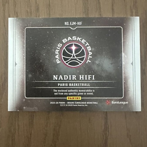 Panini EuroLeague Origins Nadir Hifi /75 basketball card