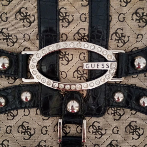 Guess Y2K shoulder bag vintage, like new, monogram canvas