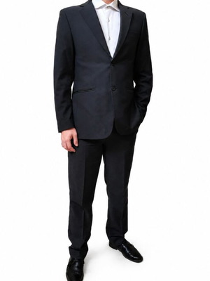 Kirifidis men's suit blue navy with subtle stripe like new