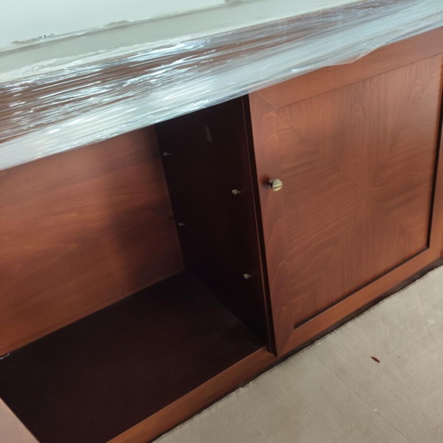 Solid wood dining buffet like new, warm brown finish