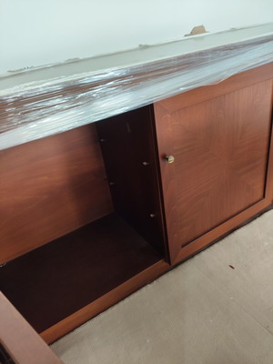 Solid wood dining buffet like new, warm brown finish