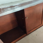 Solid wood dining buffet like new, warm brown finish