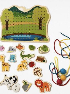 Educational board game like new, develops fine motor skills