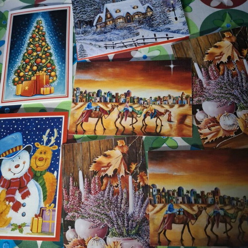 Christmas greeting cards and envelopes set of 58 pieces