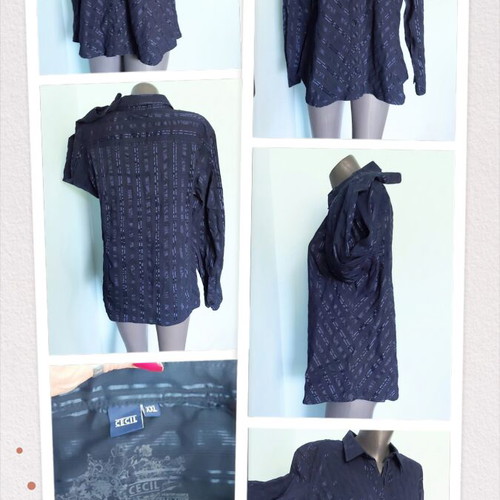 Cecil women's navy blue elastic shirt XXL-4XL