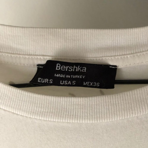 Bershka White Short-Sleeve T-Shirt S New