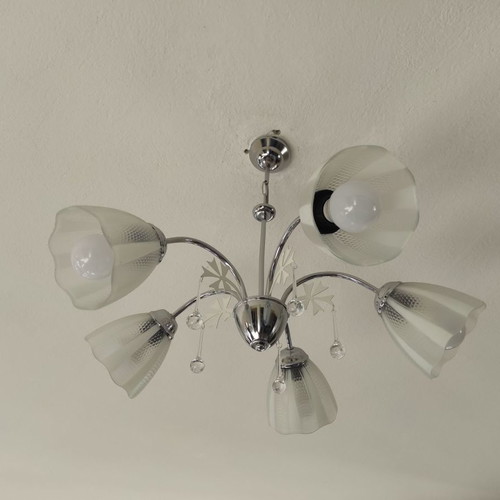 Exhibition chandelier new, 2 pieces, E27 bulbs not included