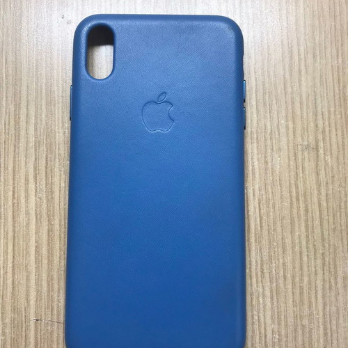 Apple Leather Case for iPhone XS Max used, Cape Cod Blue (MTEW2ZM/A)