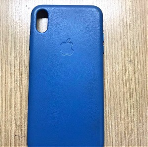 Official Apple Leather Case - Δερμάτινη Θήκη Apple iPhone XS Max - Cape Cod Blue (MTEW2ZM/A)