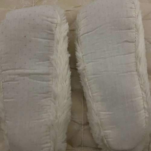 Cat slippers like new, white, size 37