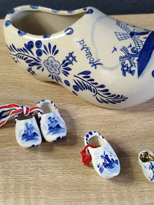 Vintage κεραμικά ολλανδικά τσόκαρα διακοσμητικά σουβενίρ μεταχειρισμένα