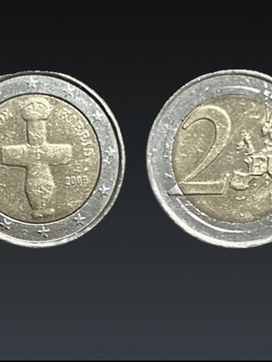 2 евро рядка Кипър 2008 употребяван