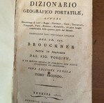 Brouckner Dizionario Geografico Portatile δύο τόμοι μεταχειρισμένοι, έκδοση 1810
