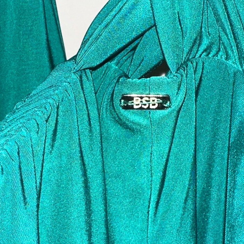 BSB green blouse like new with open crisscross back