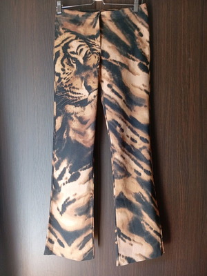 Women's tiger print pants new, cotton blend, size L