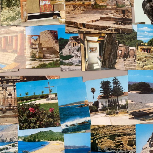Collectible Crete postcards like new, pack of 38 pieces 1970-1980