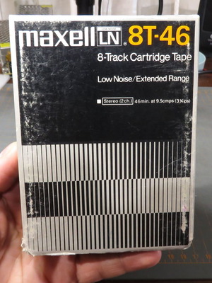 8 Track Cartridge Tape used with American songs, unknown condition
