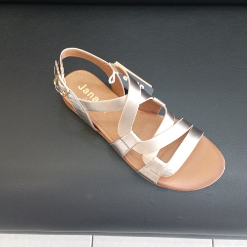 Jana sandals new, soft sole, comfortable fit, gold color