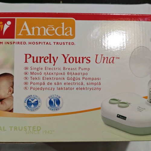 Ameda Purely Yours Una breast pump like new with 2 collection bottles and spare silicone