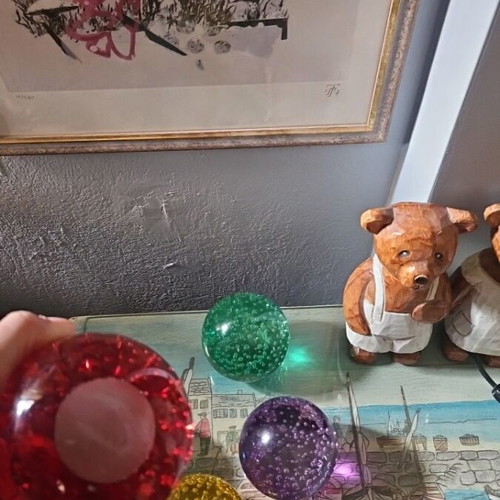 Glass decorative spheres like new, 10 cm perimeter